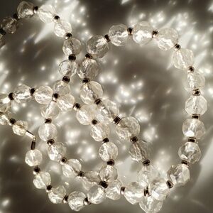 VTG Romantic Glass Beaded Necklace Long Dainty Style.